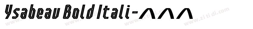 Ysabeau Bold Itali字体转换